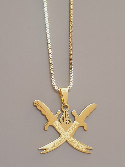 Golden Sword Locket